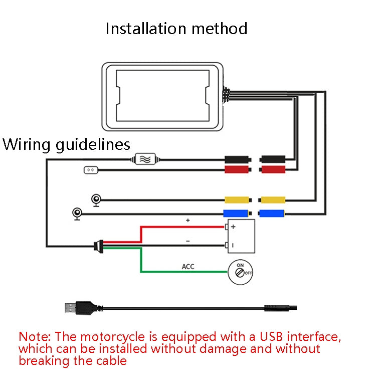 MT35B 1080P Waterproof Motorcycle Recorder with Phone Link
