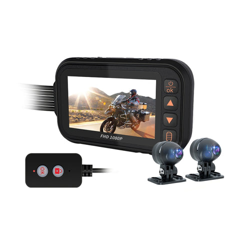 MT35B 1080P Enregistreur de guide pour moto HD imperméable Enregistreur de locomotive pour interconnexion de téléphones cellulaires, MT35B