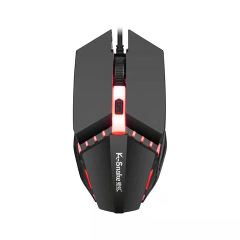 2 PCS K-Snake M11 4 Tasti 1600 DPI Gioco luminoso Mouse cablato Notebook Desktop USB Mouse cablato, Lunghezza cavo: 1,5 m