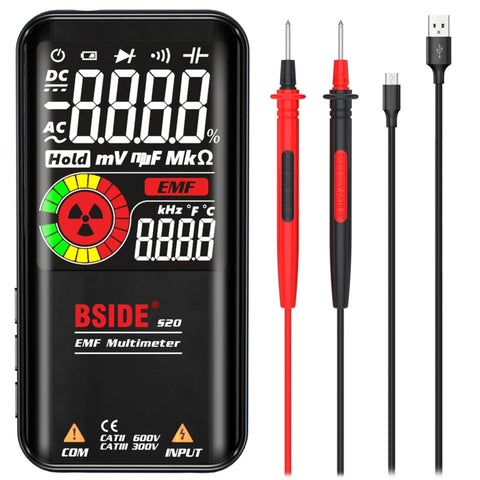 Tester multimetro per radiazioni elettromagnetiche intelligente a grande schermo BSIDE S20, S20