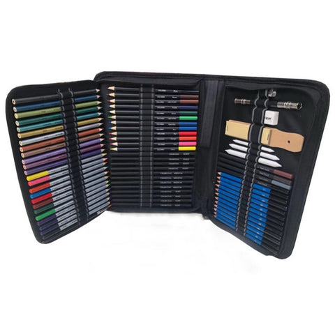 Set di 72 in 1 matita colorata per schizzi Matita colorata per studenti dipinta a mano, Hand-Painted Art Pencil
