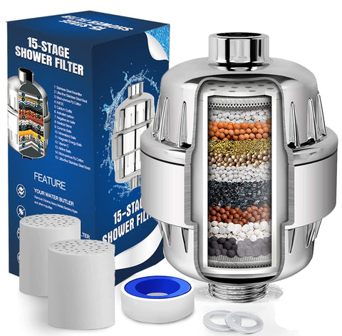Filtro per doccia con purificatore d'acqua per doccia a 15 strati, 15 Layers Shower Filter