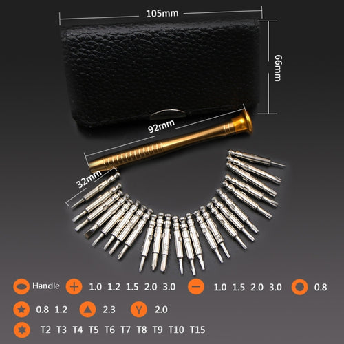 25-in-1 Multi-Purpose Leather Case Screwdriver Set