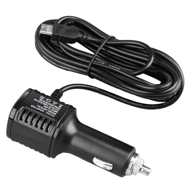 H519 Car Charger Driving Recorder Power Cord Dual USB With Display Charging Line, Specification:, Mini Straight, Mini Right Elbow, Mini Left Elbow      ...