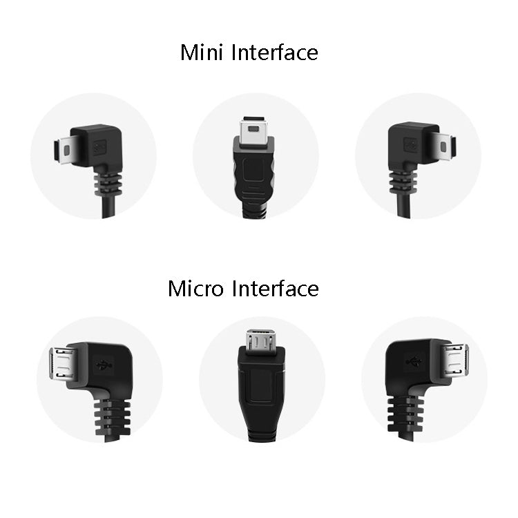 H519 Car Charger Driving Recorder Power Cord Dual USB With Display Charging Line, Specification:, Mini Straight, Mini Right Elbow, Mini Left Elbow      ...