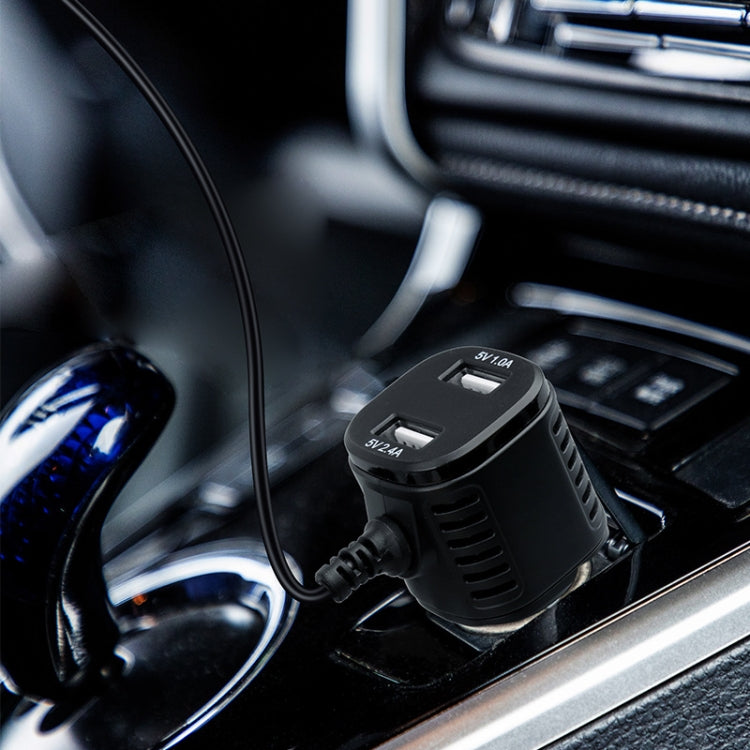 H519 Car Charger Driving Recorder Power Cord Dual USB With Display Charging Line, Specification:, Mini Straight, Mini Right Elbow, Mini Left Elbow      ...