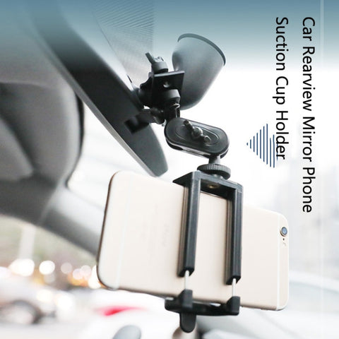 Supporto per ventosa per telefono con specchietto retrovisore per auto da 5 pezzi, Mirror Phone Suction Cup Holder