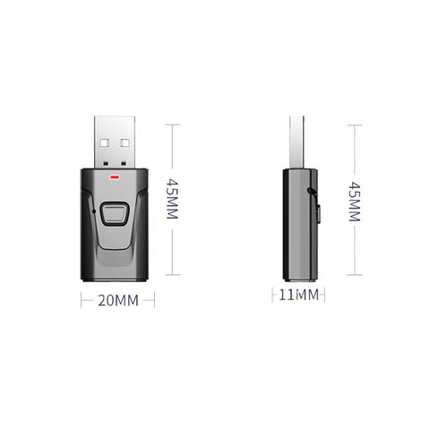 T7 4 en 1 Bluetooth 5.0 Adaptateur audio pour transmission USB, T7 4 en 1