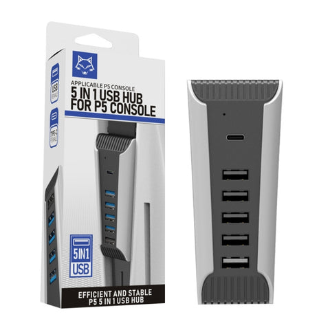 HUB USB 5 in 1 per console PS5, For PS5   5 in 1