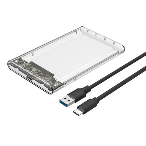 TU31 Guscio protettivo trasparente per disco rigido con interfaccia USB3.1 TYPE-C da 2,5 pollici