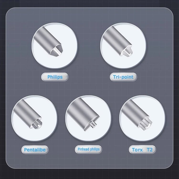 Qianli Super Tactile Grip-Type Precision Silent Dual-Bearing Screwdriver, Type A Phillips, Type B Tri-point, Type C Pentalibe, Type  D Pinhead Philips  ...