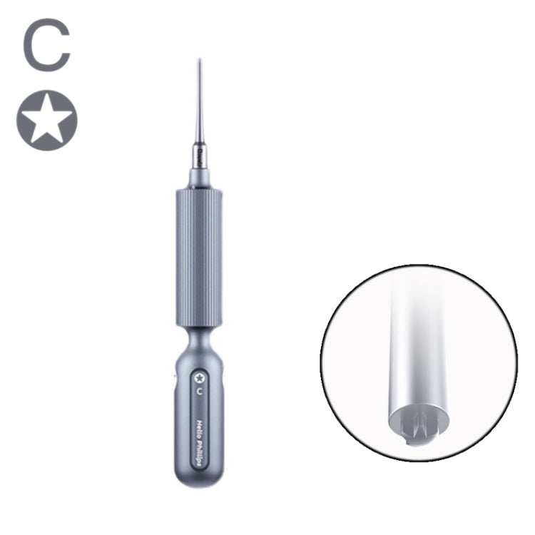 Qianli Super Tactile Grip-Type Precision Silent Dual-Bearing Screwdriver, Type A Phillips, Type B Tri-point, Type C Pentalibe, Type  D Pinhead Philips  ...