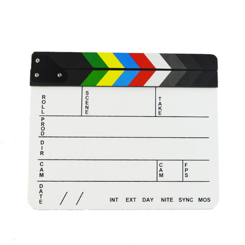 30 x 25 cm Ciak in acrilico colorato inglese TV Film Movie Clapper Board