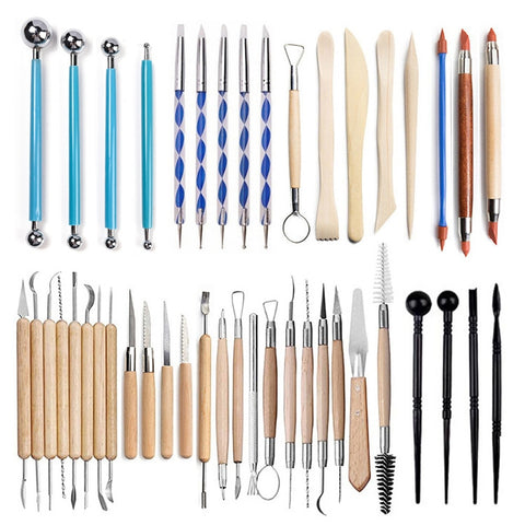 43 in 1 set di strumenti per argilla con custodia, 43 In 1 Clay Tool