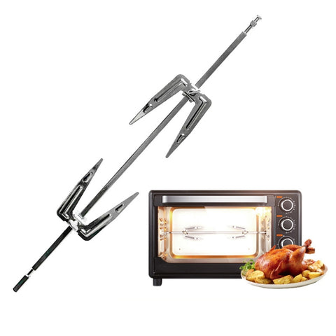 Spiedino di pollo arrosto in acciaio inossidabile Cuocere al forno BBQ Forchetta alla griglia, BBQ Grilled Fork