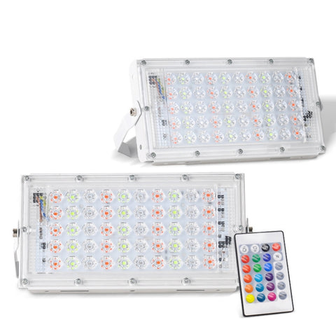 Proiettore da esterno ultraleggero impermeabile a LED RGB da 50 W con telecomando