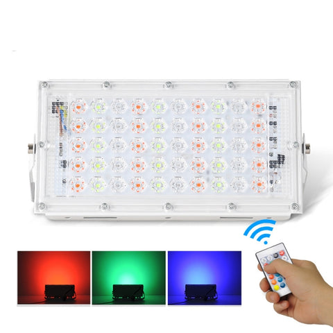 Proiettore da esterno ultraleggero impermeabile a LED RGB da 50 W con telecomando