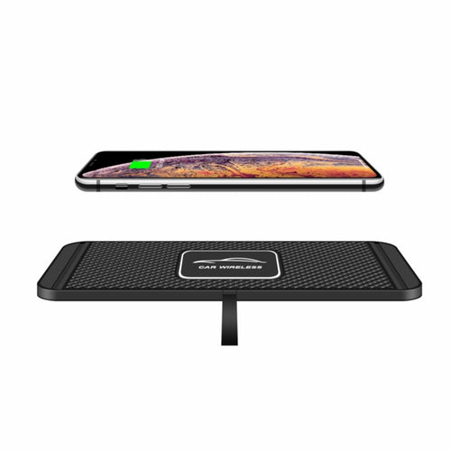 15W Qi Wireless Car Charger with Anti-Skid Pad and Cable