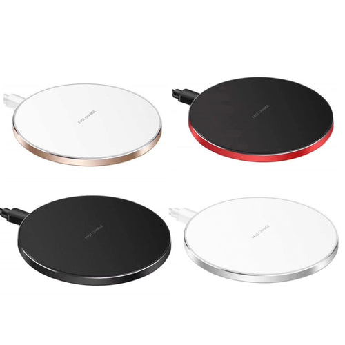 15W Fast Wireless Charger - Sleek Metal Design & Multiple