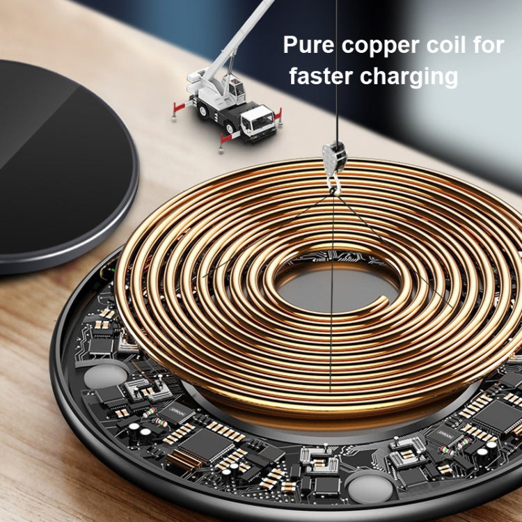 15W Fast Wireless Charger - Sleek Metal Design & Multiple