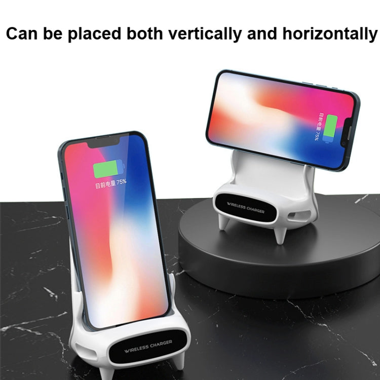 15W Vertical Loudspeaker Wireless Charging Stand for Devices