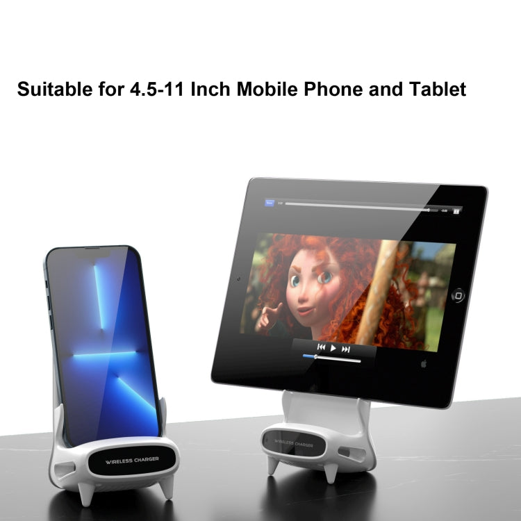 15W Vertical Loudspeaker Wireless Charging Stand for Devices
