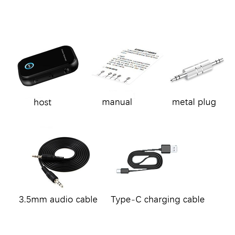 Bluetooth 5.0 Car Audio Receiver with 3.5mm Converter