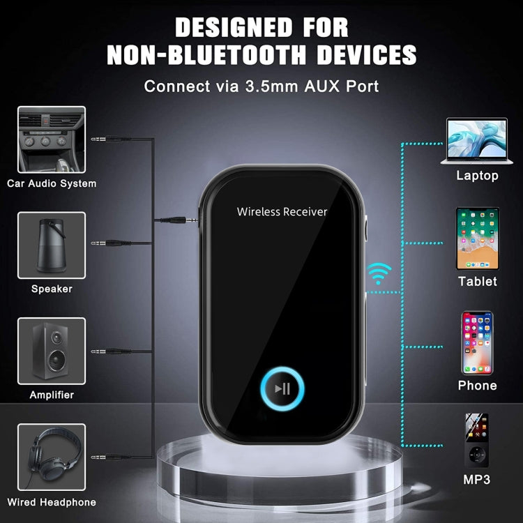 Bluetooth 5.0 Car Audio Receiver with 3.5mm Converter