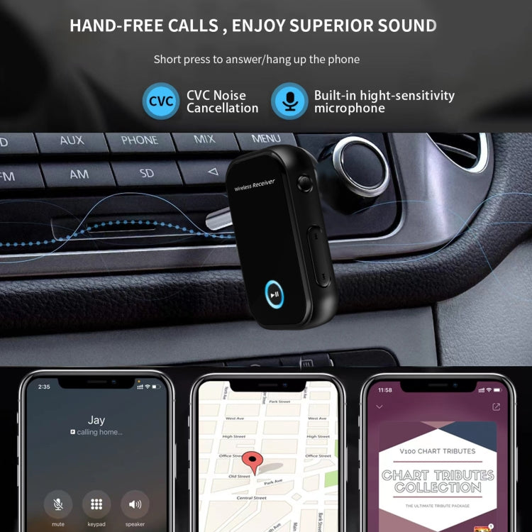 Bluetooth 5.0 Car Audio Receiver with 3.5mm Converter