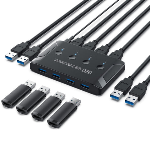 T29 USB3.0 Automatico 4 In 4 Out Switcher HUB Condivisione Stampante
