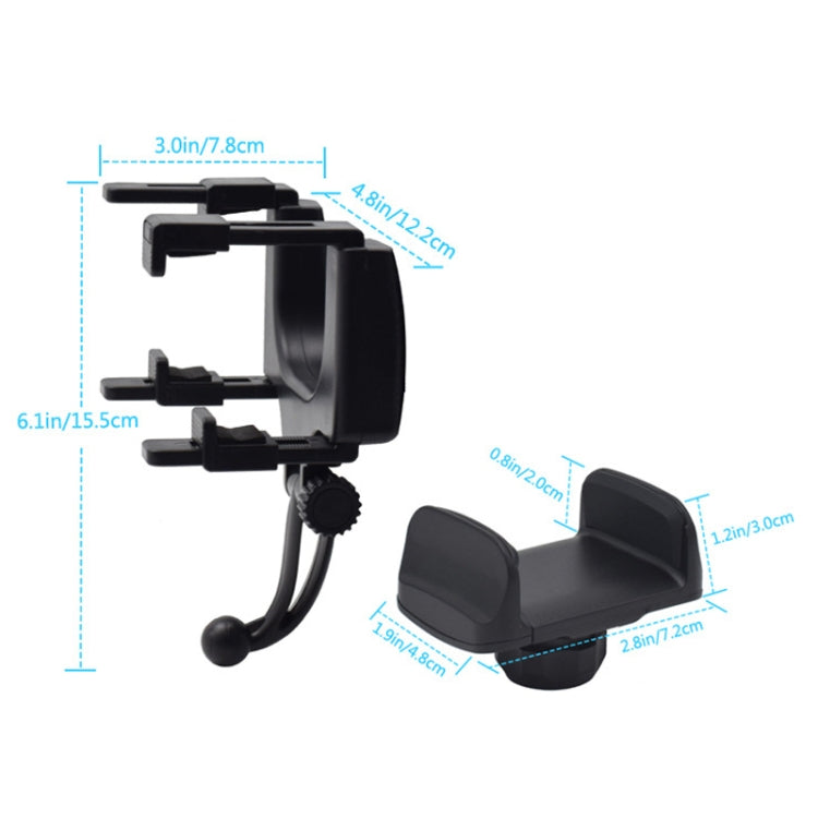 Staffa per telefono cellulare per navigazione universale per specchietto retrovisore per auto da 2 pezzi, R001