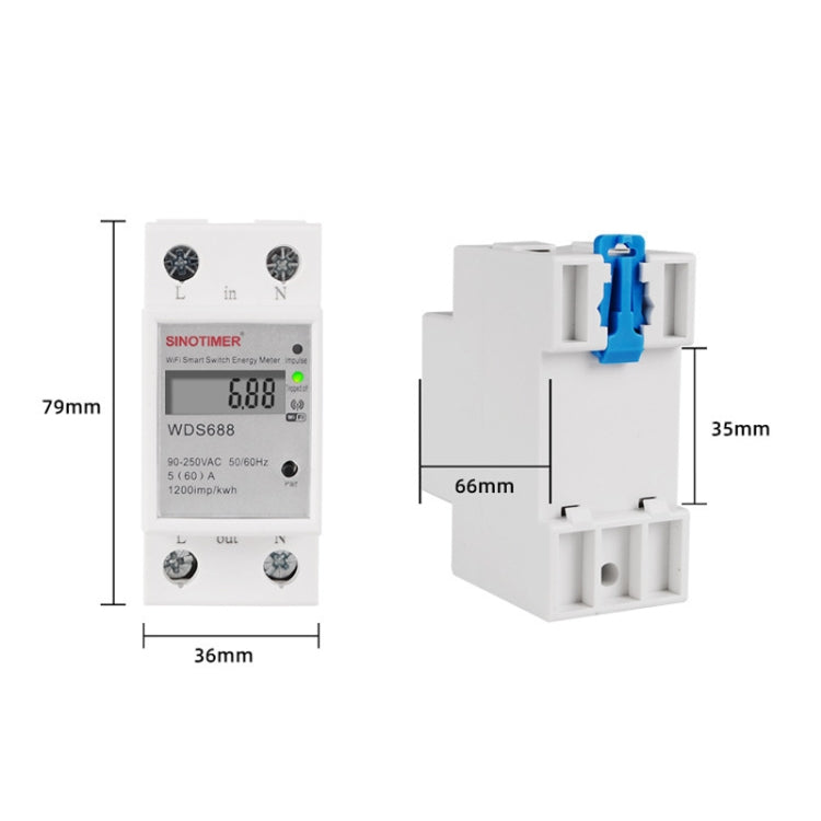 Smart WiFi Power Meter 5-60A for Home Energy Monitoring