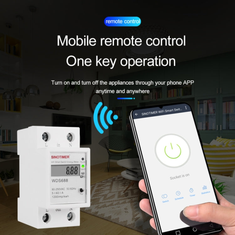 Smart WiFi Power Meter 5-60A for Home Energy Monitoring