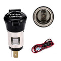 Car Modified Cigarette Lighter Waterproof Vehicle Charging Power Socket No Cigarette Type (with 1.5cm Line), Cigarette Type (with 1.5m Line)            ...