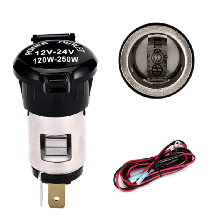 Car Modified Cigarette Lighter Waterproof Vehicle Charging Power Socket No Cigarette Type (with 1.5cm Line), Cigarette Type (with 1.5m Line)            ...