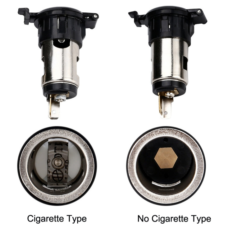 Car Modified Cigarette Lighter Waterproof Vehicle Charging Power Socket No Cigarette Type (with 1.5cm Line), Cigarette Type (with 1.5m Line)            ...