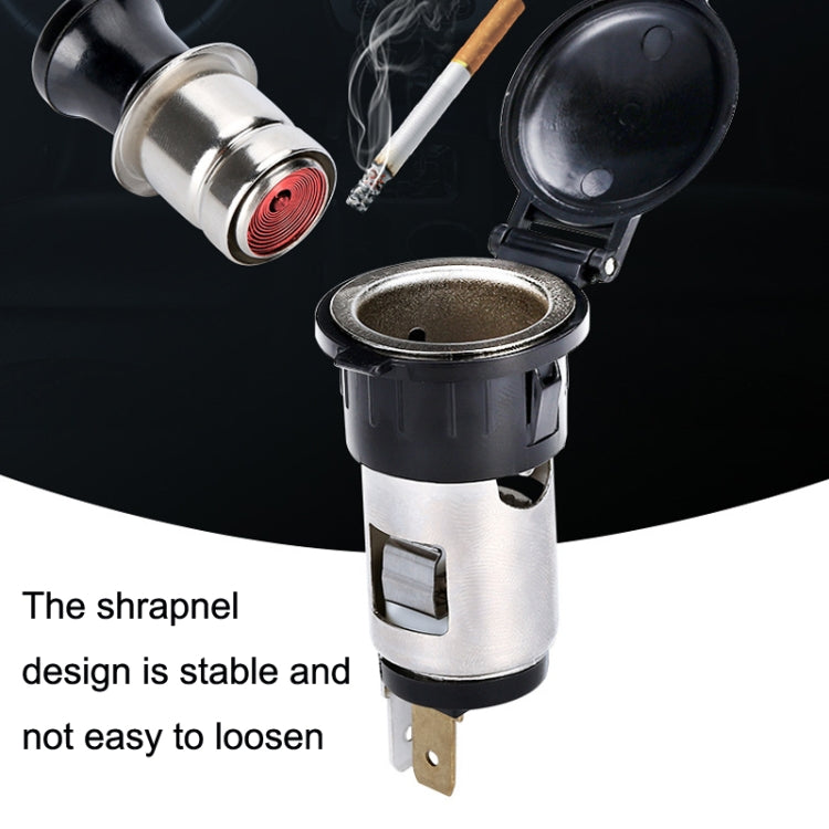 Car Modified Cigarette Lighter Waterproof Vehicle Charging Power Socket No Cigarette Type (with 1.5cm Line), Cigarette Type (with 1.5m Line)            ...