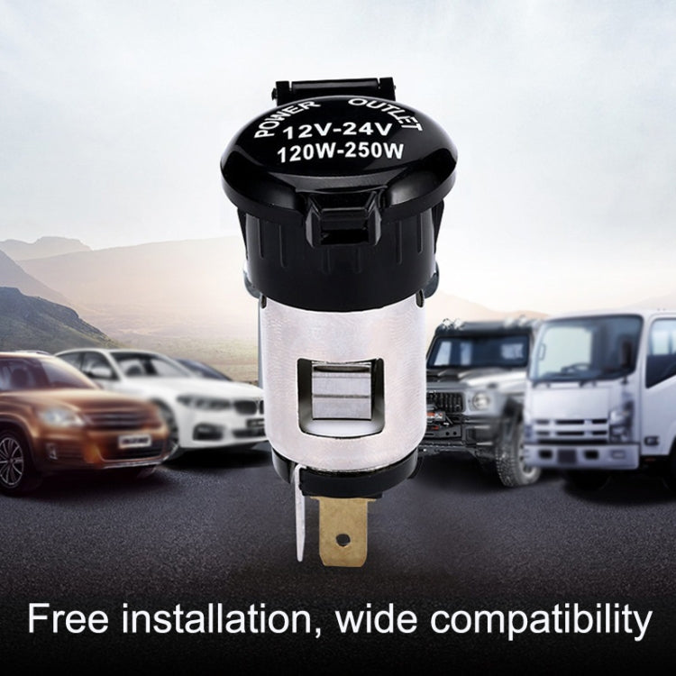 Car Modified Cigarette Lighter Waterproof Vehicle Charging Power Socket No Cigarette Type (with 1.5cm Line), Cigarette Type (with 1.5m Line)            ...