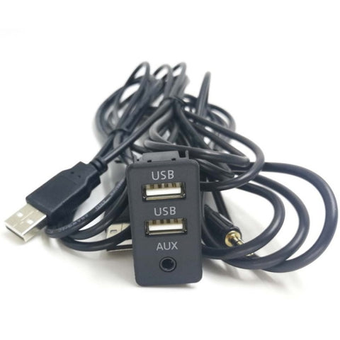 Modifica universale para auto Dual USB + interface AUX Sedile di Ricarica, USB+USB+AUX