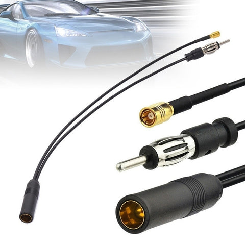 Cavo adaptateur pour antenne DAB + FM universel pour auto de 30 cm, câble adaptateur d'antenne DAB + FM