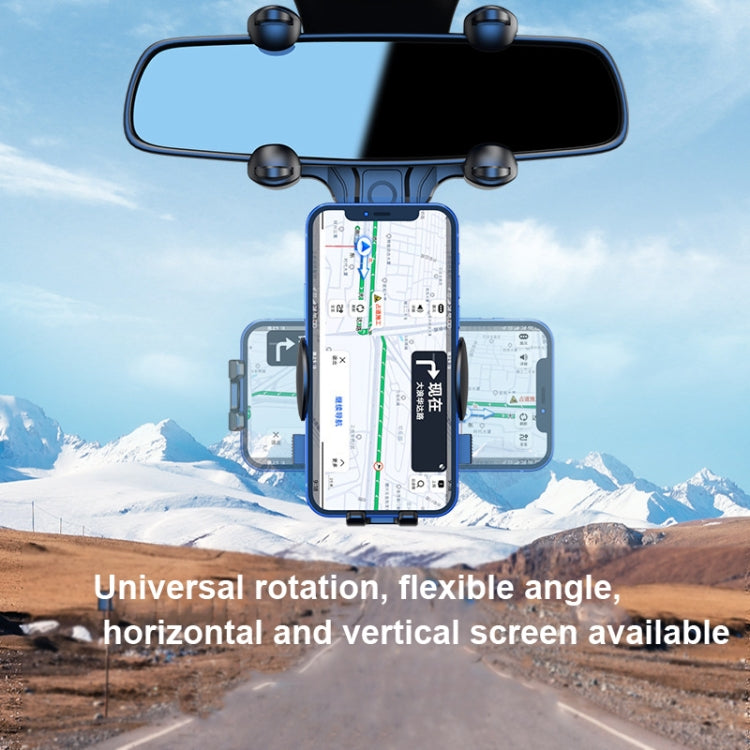 Supporto per telefono da auto per specchietto retrovisore a scatto, Mirror Car Phone Holder