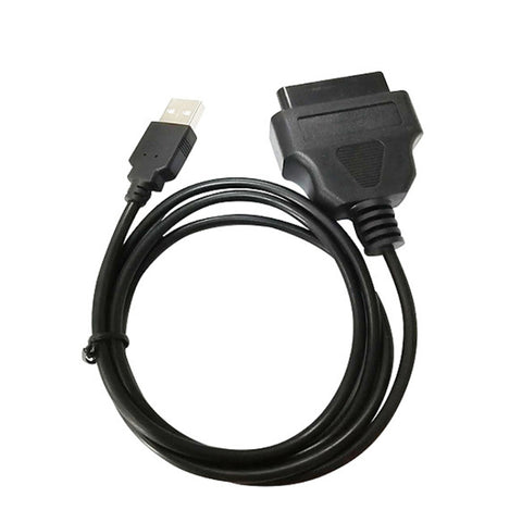 Câble de diagnostic pour ordinateur pour voiture, avec connecteur de conversion féminin à 16 broches USB AM à OBD2, 16 broches