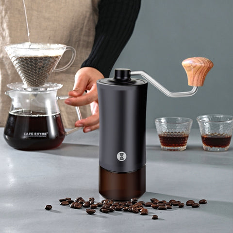 Smerigliatrice manuale per chicchi di caffè a manovella a doppio albero con anima in acciaio inossidabile, Manual Stainless Steel