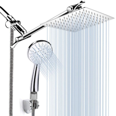 Set doccia doppio portatile con getto d'acqua pressurizzato a risparmio idrico, Dual Shower Set