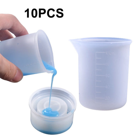 Silicone epossidico in cristallo da 10 pezzi con misurino da 100 ml, 10 PCS 100ml