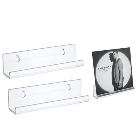 Espositore per CD montato a parete con supporto per dischi in acrilico da 2 pezzi, Wall Mounted CD Rack