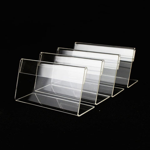 10 mini porta etichette per espositore in acrilico trasparente, Label Holder