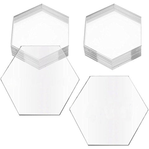10 pezzi esagonali trasparenti in acrilico per biglietti da visita per ospiti, biglietti da visita, logo, decorazione fai da te, DIY Board