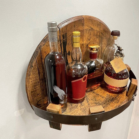 Scaffale portaoggetti per espositore per vino in legno a parete, Wall-mounted Wine Rack