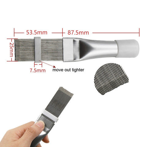 Outil pour la pulvérisation des alettes du climatiseur d'air Spazzola pieghevole per pettine a bobina, Brosse de nettoyage des ailettes du climatiseur